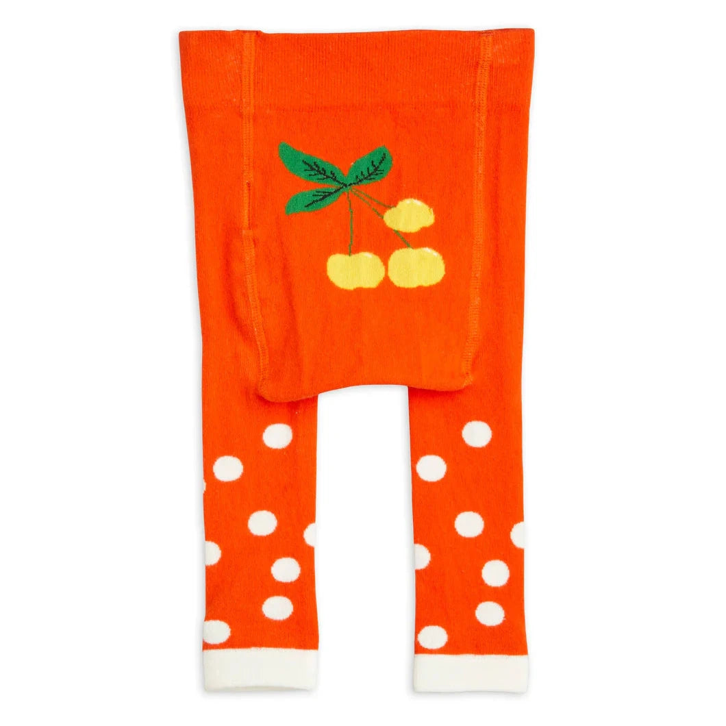Cherry Anti Slip Baby Leggings, Röd, Strl 80/86 - Mini Rodini