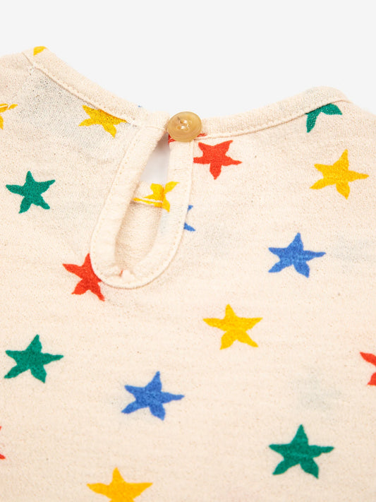 T-shirt, Multicolor, Stars All Over, Ruffle - Bobo Choses