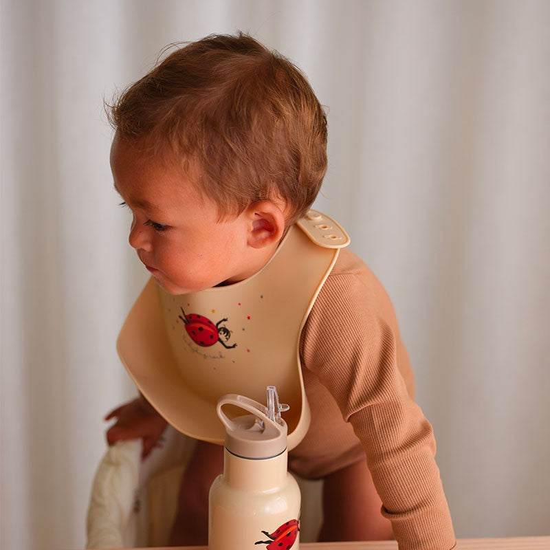 Haklappar 2-Pack Silicone Bibs, Ladybug - Konges Sløjd