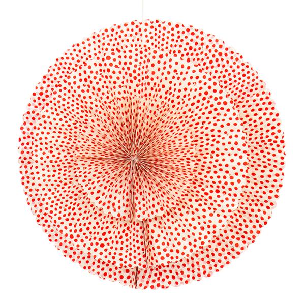 FLAKE DOTTED Julstjärna 55 cm, Röd/Vit-Prickig - Afroart