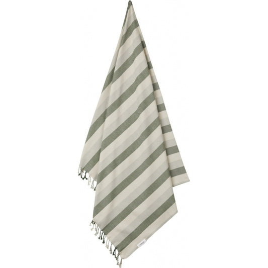 Mona Beach Towel/Handduk, Y/D stripe: garden green/sandy/dove blue - Liewood