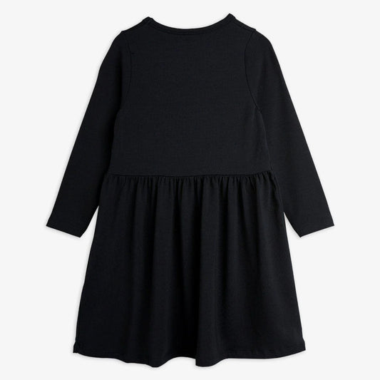 Basic Långärmad Klänning, Svart - Mini Rodini