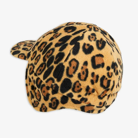 Leopard Fleecekeps Basic, Beige - Mini Rodini
