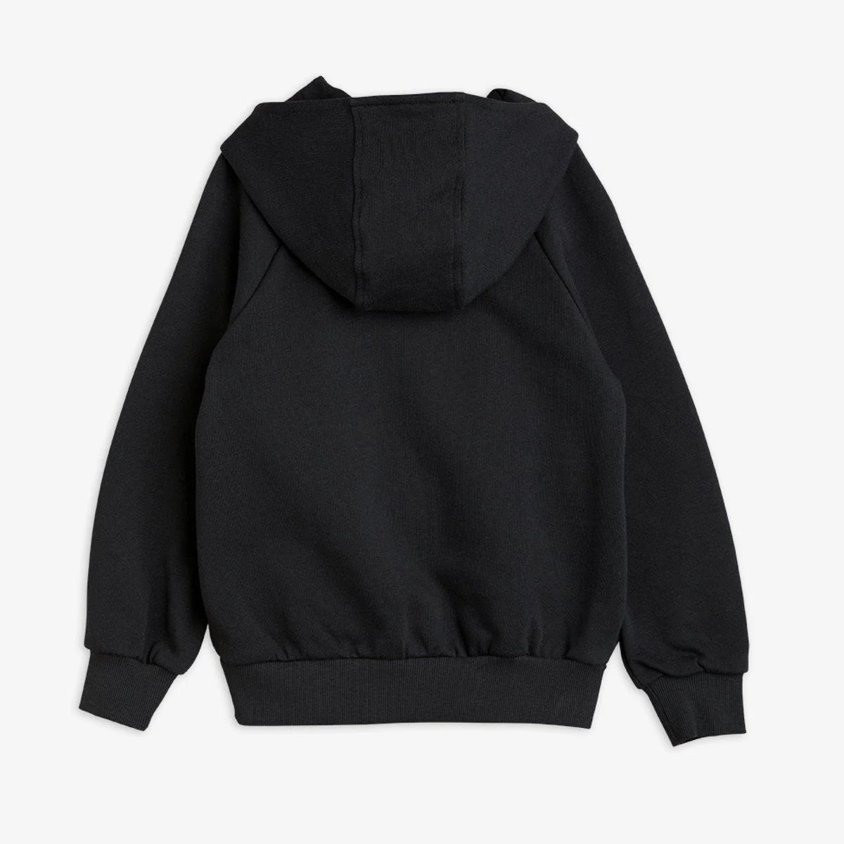 Basic Hoodie med Dragkedja, Svart - Mini Rodini