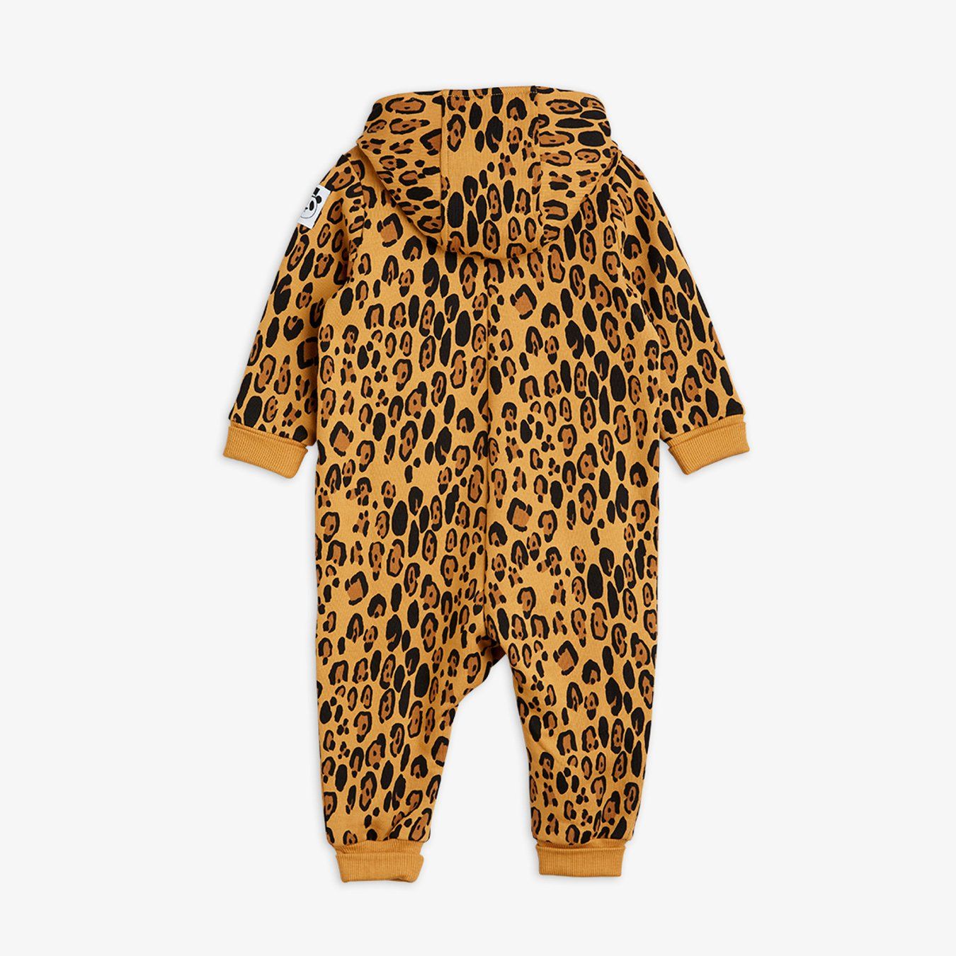 Basic Leopard Onesie, Beige - Mini Rodini
