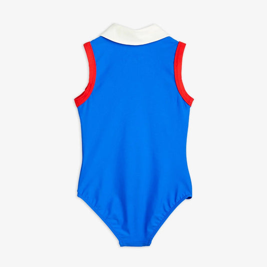 Baddräkt, Collar Zip Swimsuit, Blå - Mini Rodini