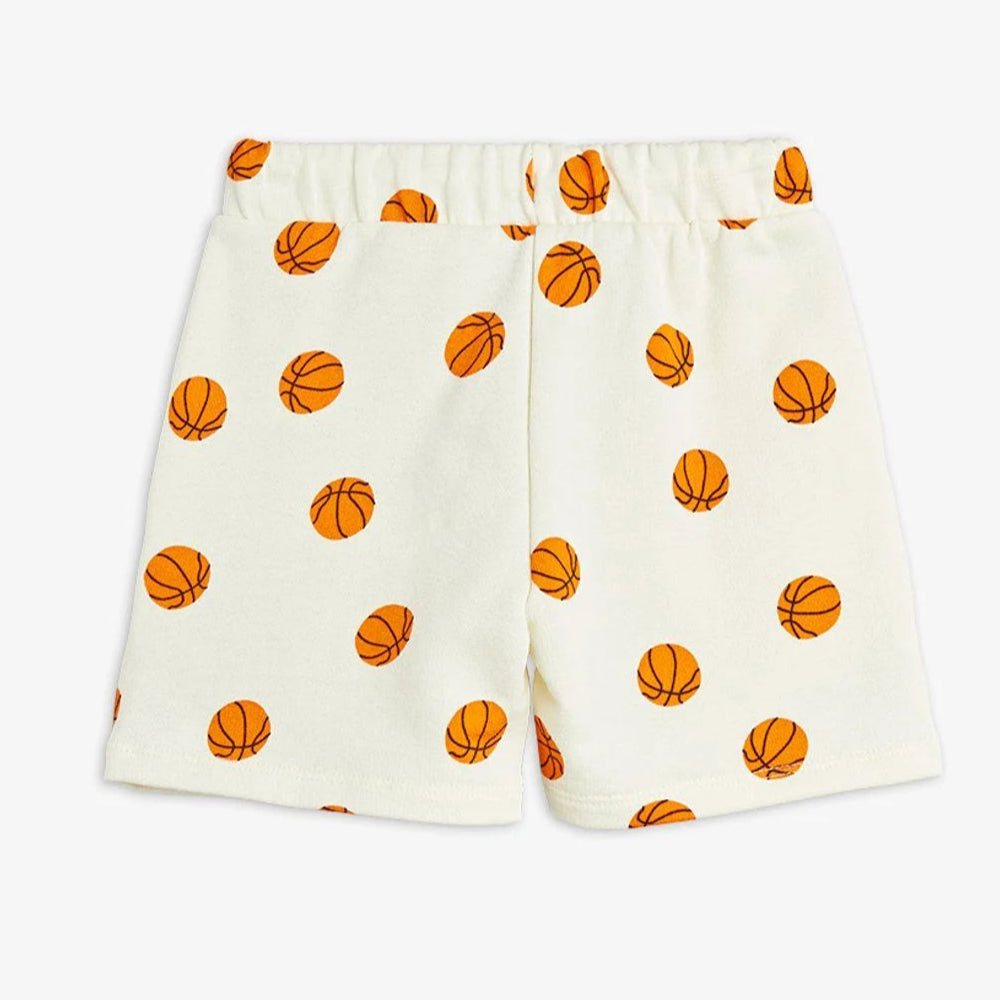 Basketball Aop Sweatshorts, Offwhite - Mini Rodini