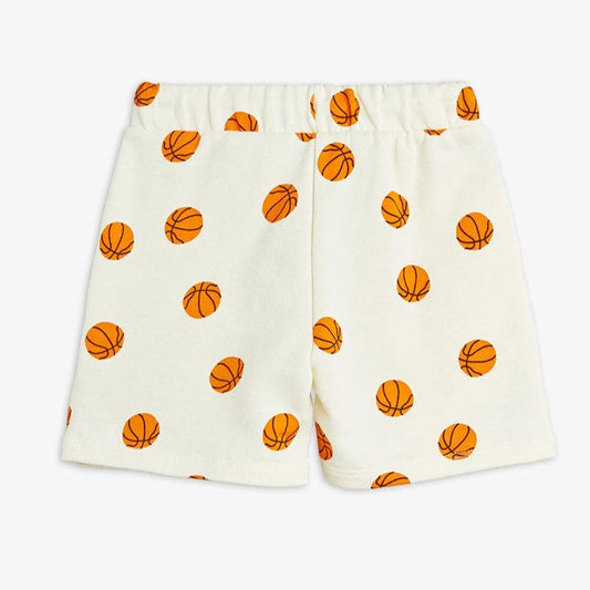 Basketball Aop Sweatshorts, Offwhite - Mini Rodini