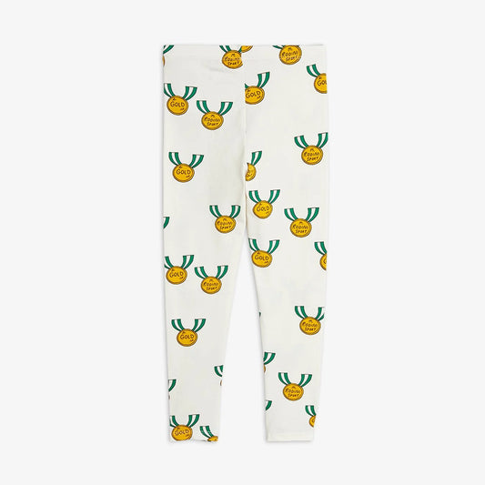 Medals aop leggings Grå, Strl 128/134 - Mini Rodini