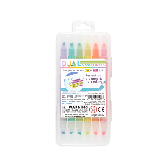 Markeringspennor Dubbla Spetsar, Dual Liner Neon - Ooly