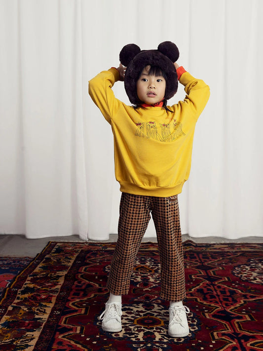 Agatha Dogs Sweatshirt, Gul, Strl 116-122 - Mini Rodini