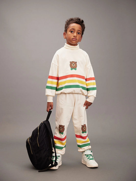 Bear Stripe Sweatshirt, Chapter 2, Offwhite - Mini Rodini