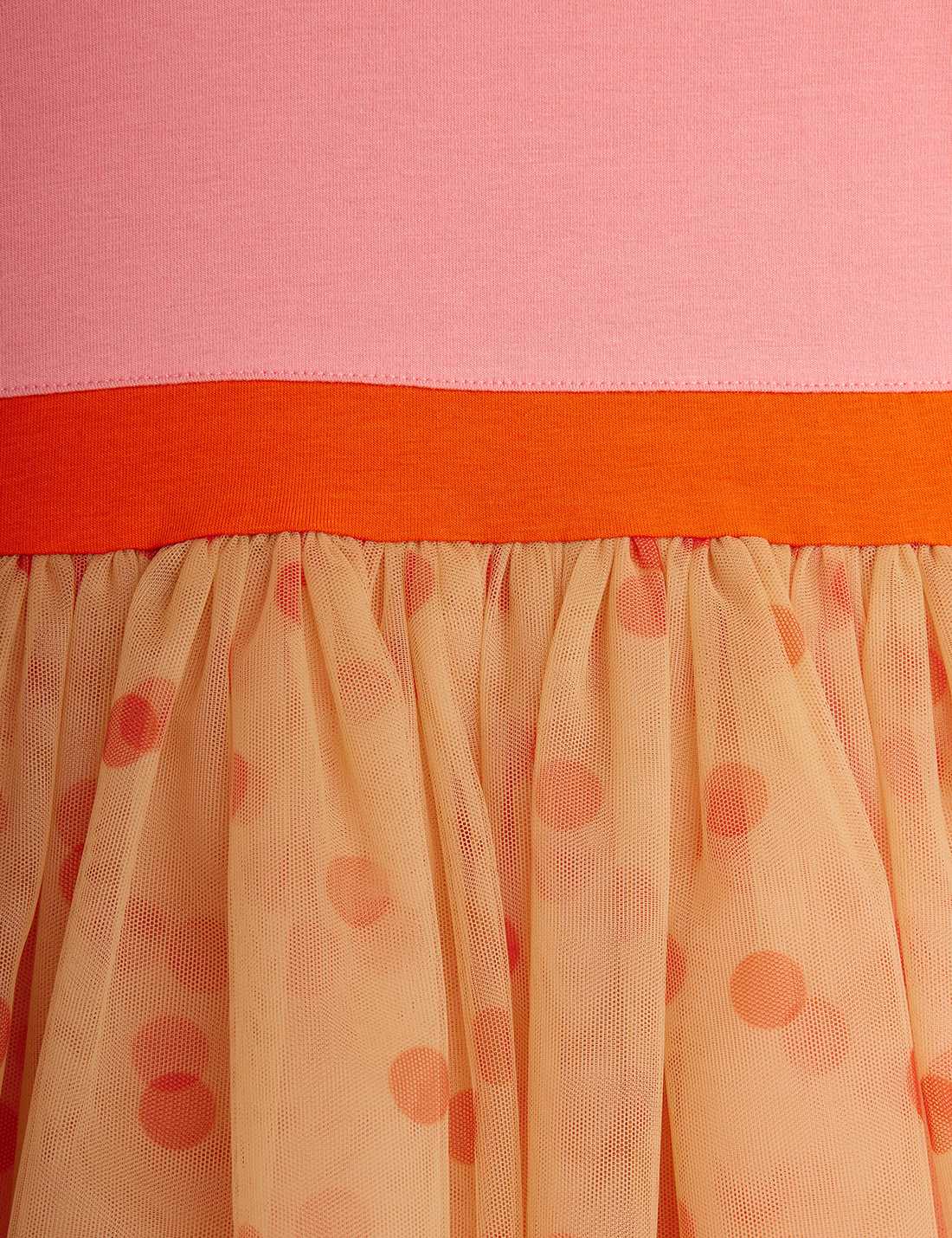 Prickig tyll klänning, Dotted Tulle Dress, Chapter 2, Rosa - Mini Rodini