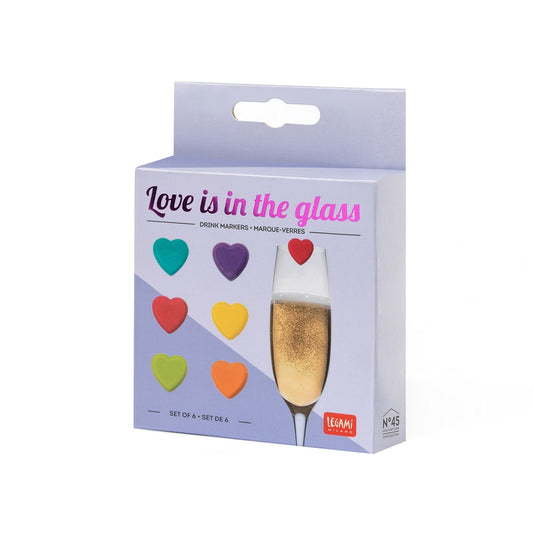 Drinkmarkörer 6-pack, Love Is In The Glass - Legami