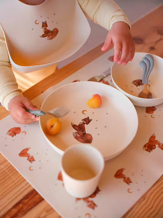 Haklappar 2-Pack Silicone Bibs, Foxie - Konges Sløjd