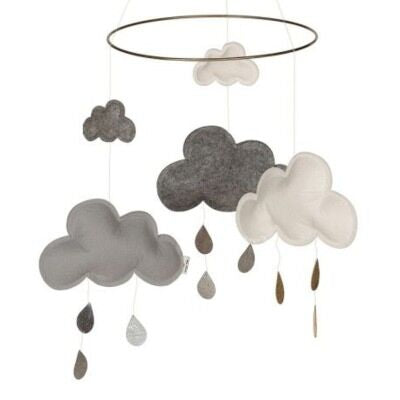 Mobil, Moln, Blackberry Grey/Grey Melange/White - Konges Slöjd