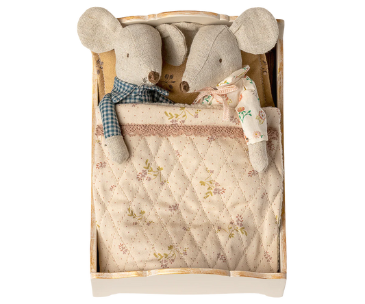 Säng, miniatyr, off white - Maileg