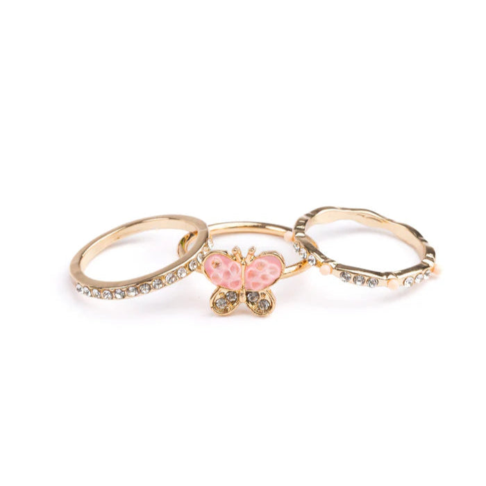 Boutique Chic Butterfly Garden Ringar 3-pack, Great Pretenders