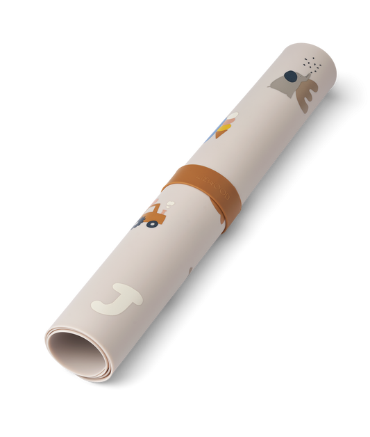 Underlägg, Jude Printed Placemat, Alphabet/Sandy - Liewood