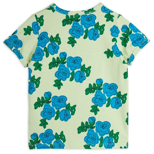 Blue roses T-shirt, Grön - Mini Rodini