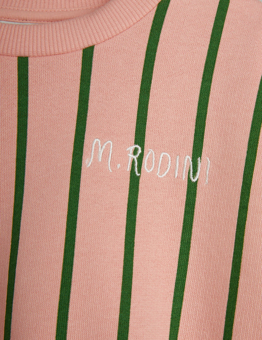 Vertical Stripe Sweatshirt, Rosa - Mini Rodini