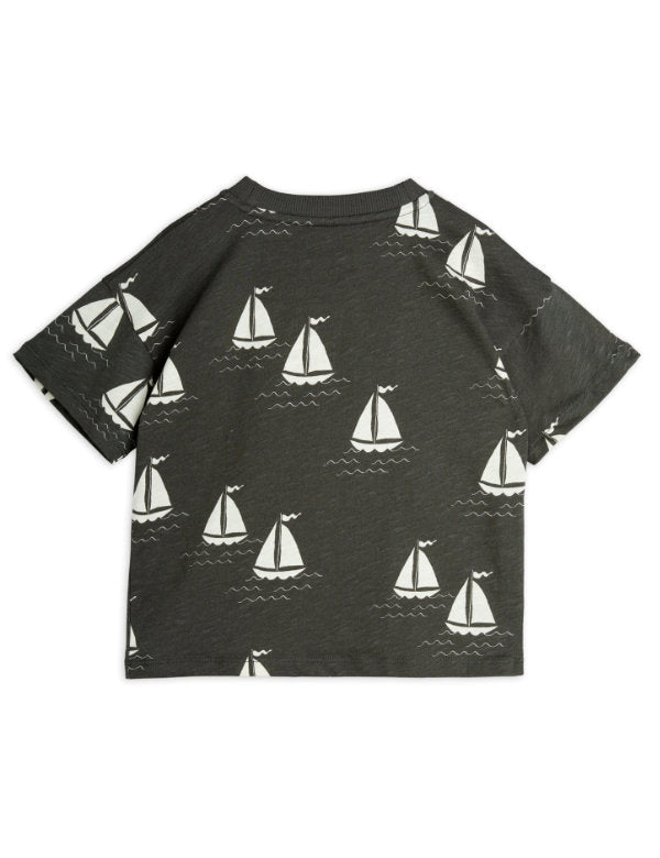 Sailing boats T-shirt, Grå - Mini Rodini