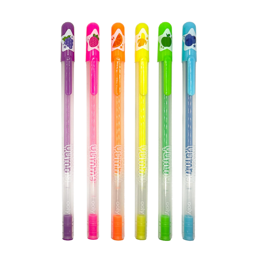 Yummy Yummy Doftande Neon Gel Pennor, 6-Pack - Ooly