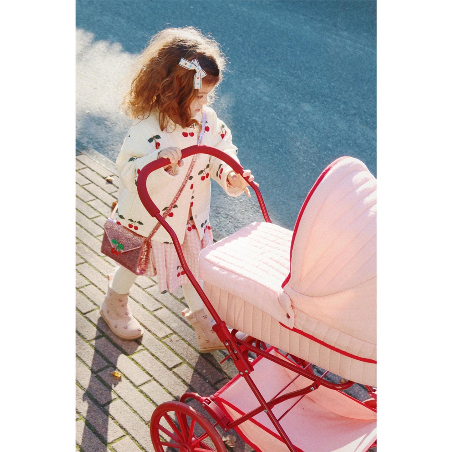 Axelremsväska Rosa Glitter, Love Letter - Konges Sløjd