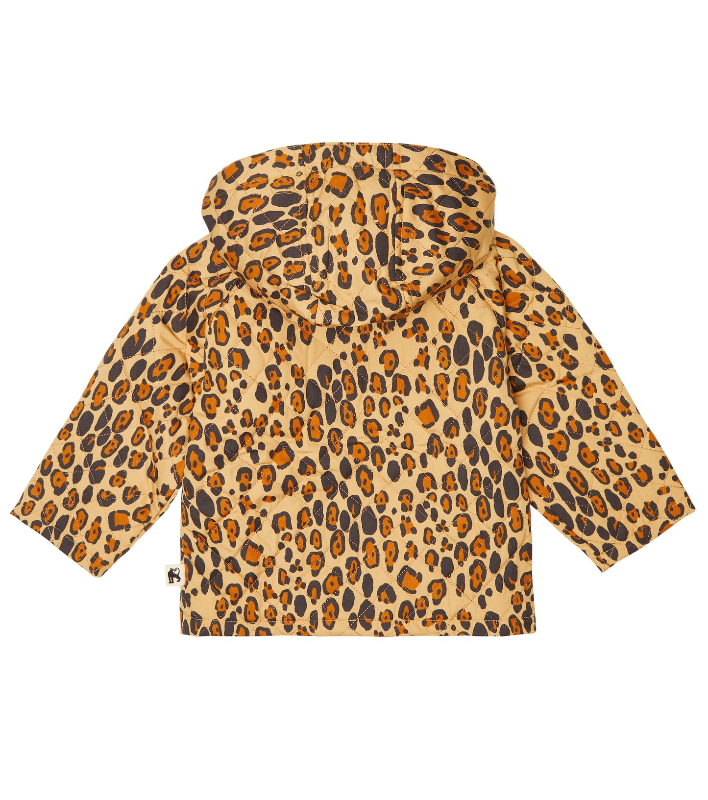 Leopard Quilted Jacket, Brun, Strl 140/146 - Mini Rodini