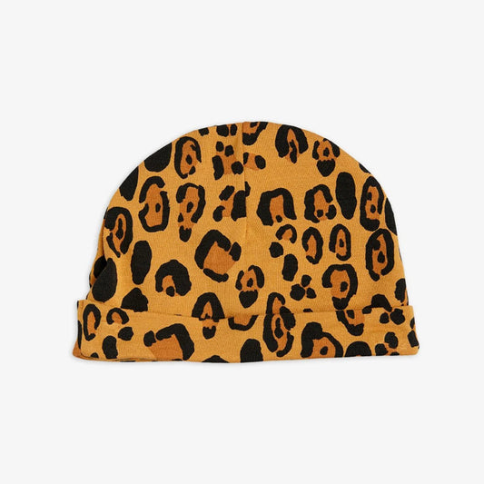Basic Leopard Baby Beanie, Leopard - Mini Rodini