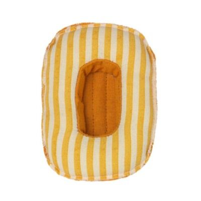 Miniatyr, Gummi båt, Liten Mus - Gulrandig - Maileg