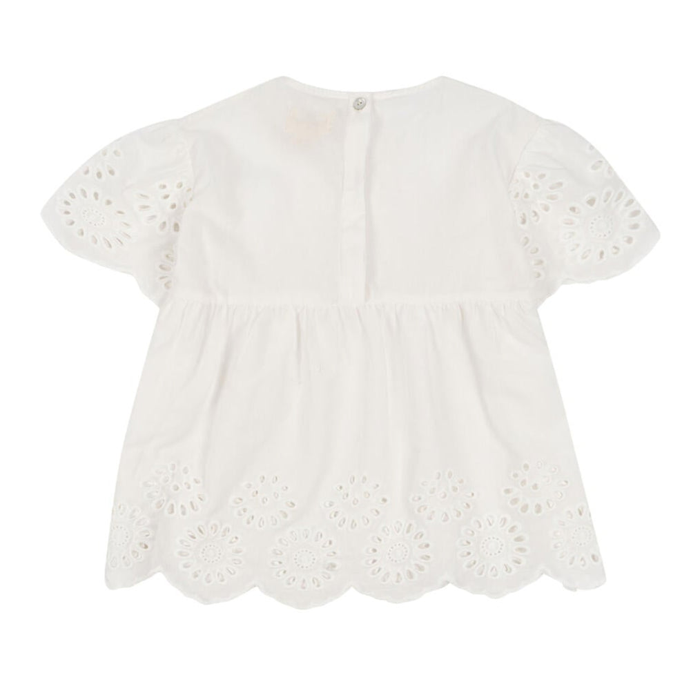 Posey Blus, Optic White, Strl 9-10 år - Konges Sløjd