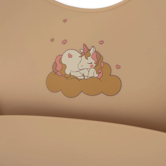 Haklappar 2-Pack Silicone Bibs, Unicorn - Konges Sløjd