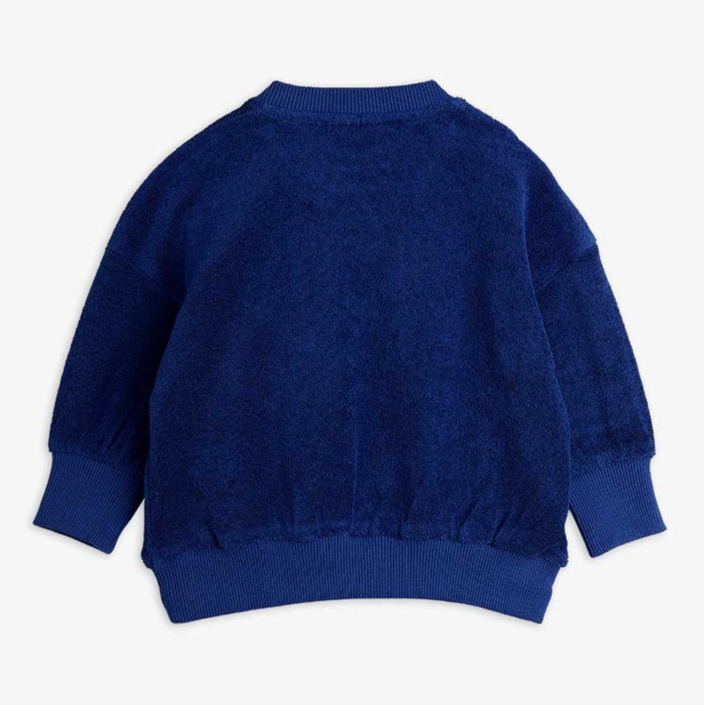 Bees Terry Sweatshirt Baby, Blå - Limited stock - Mini Rodini