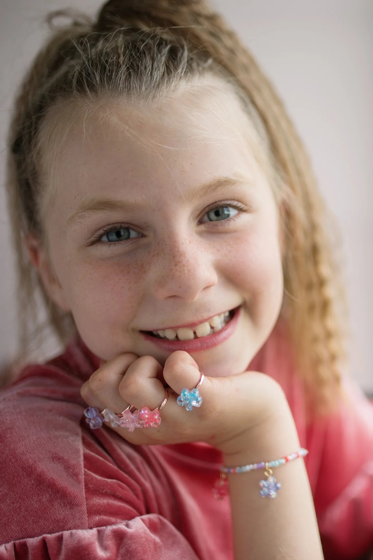 Ringar 5-pack, Boutique Shimmer Flower Rings - Great Pretenders