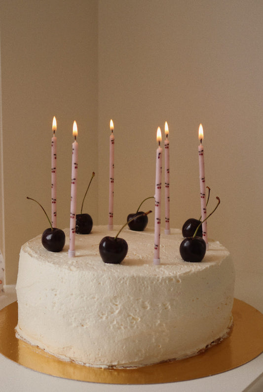 Födelsedagsljus, Birthday Candles Print, Cherry - Konges Slöjd