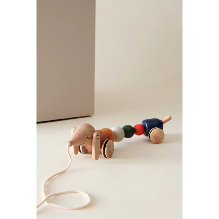 Barthes Pull Along, Golden Caramel / Multi Mix - Liewood