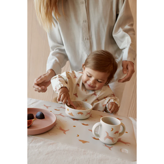 Matset, Vivi Printed Tableware Set, Dream/Ecru - Liewood