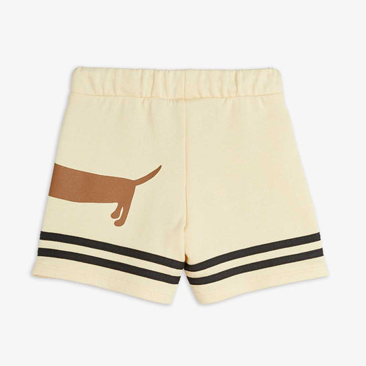 Shorts, Dog SP Stripes Sweatshorts, Beige - Mini Rodini