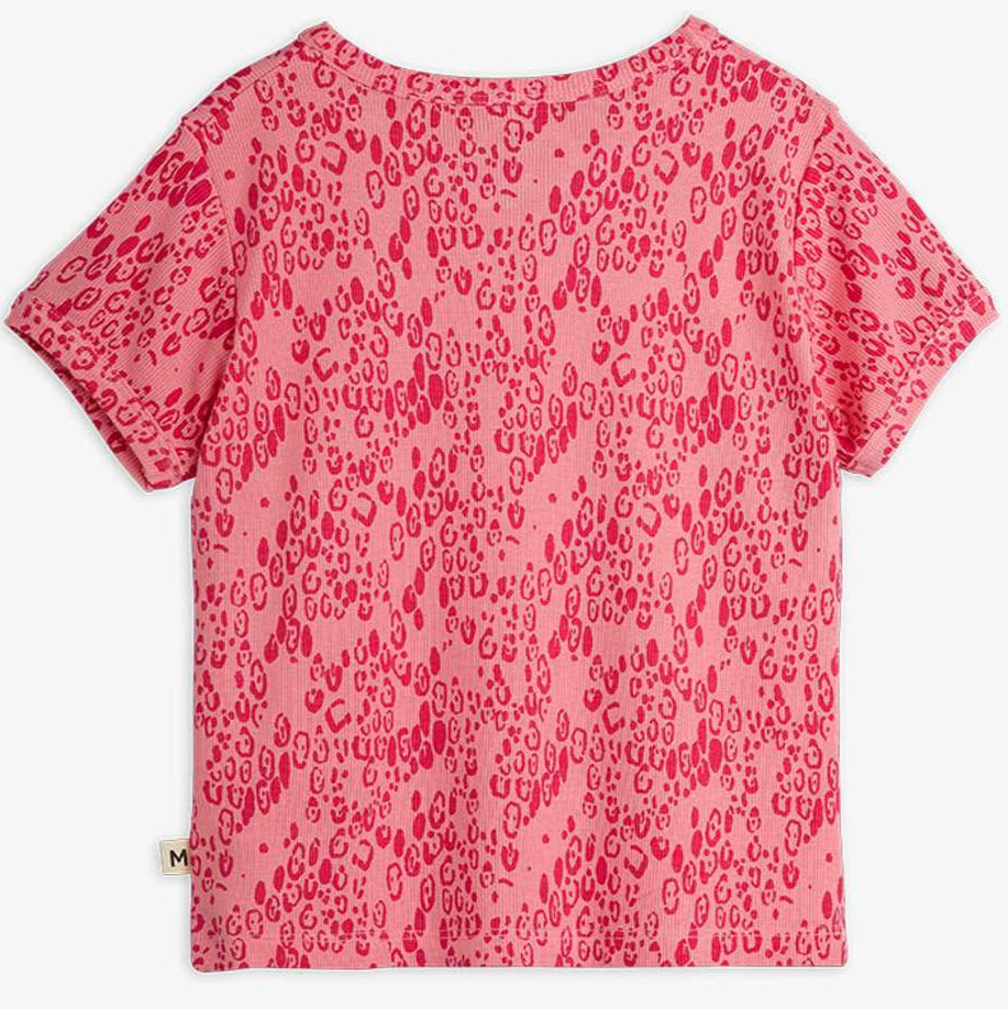 Mini leopard T-shirt, Rosa - Mini Rodini