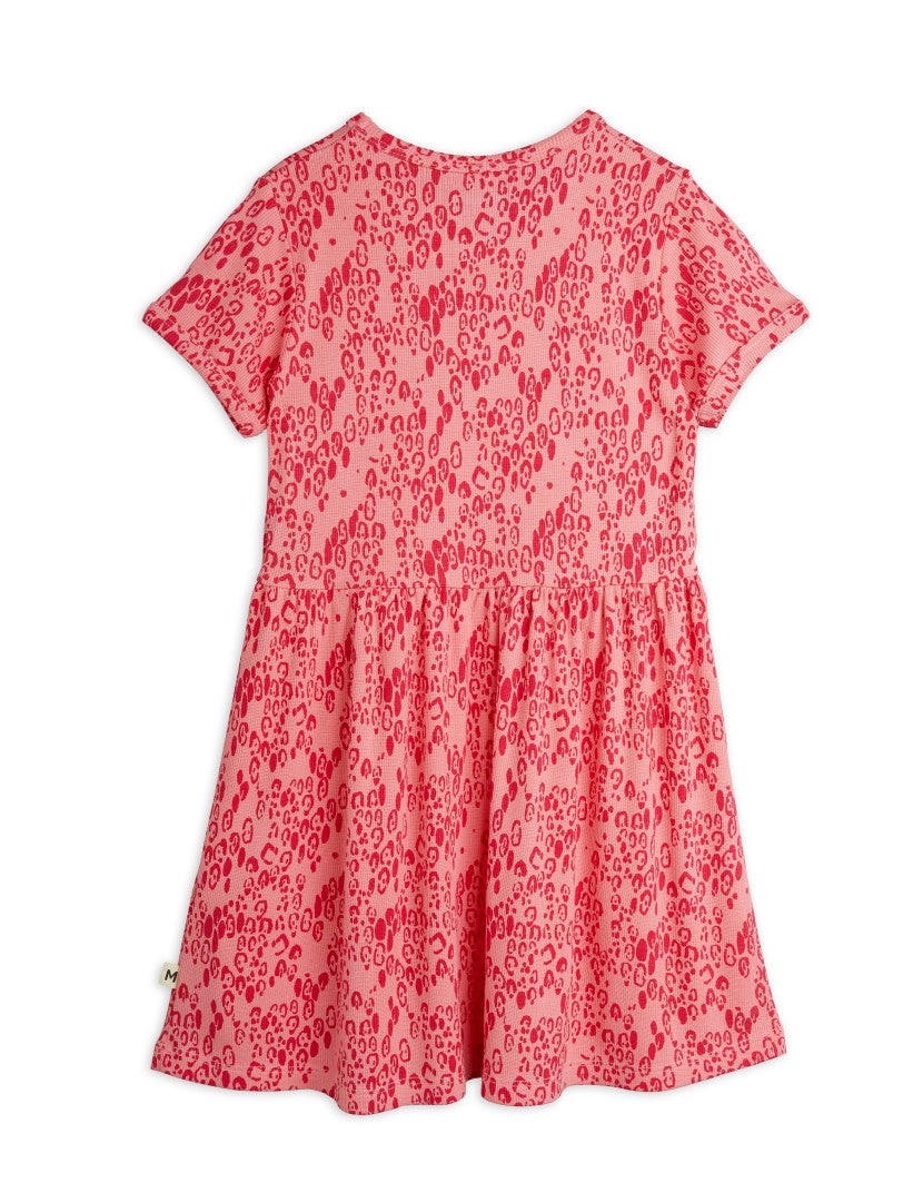 Kortärmad Klänning, Mini leopard, Limited Stock, Rosa - Mini Rodini