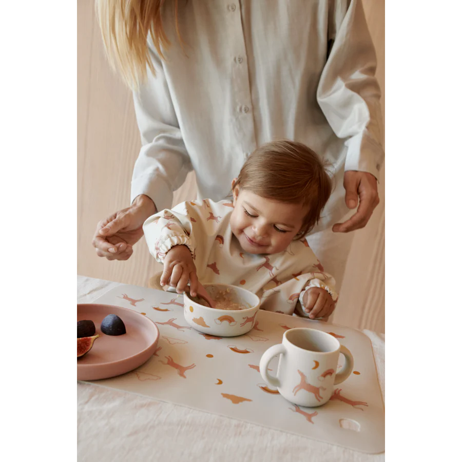 Haklapp, Merle Printed Cape Bib, Dream/Ecru - Liewood