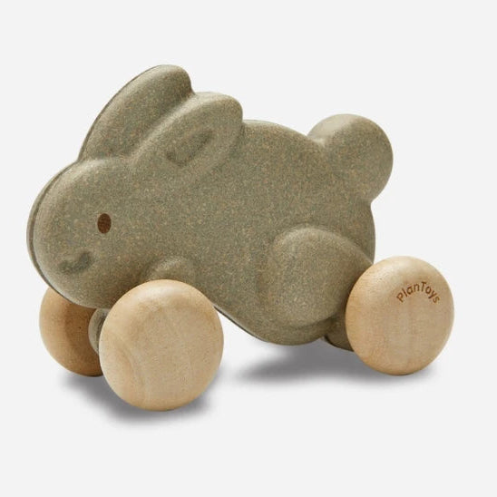 Push Along Bunny, Grå - PlanToys