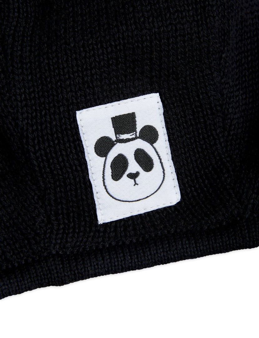 Babymössa, Fine Knit Baby Hat, Svart - Mini Rodini