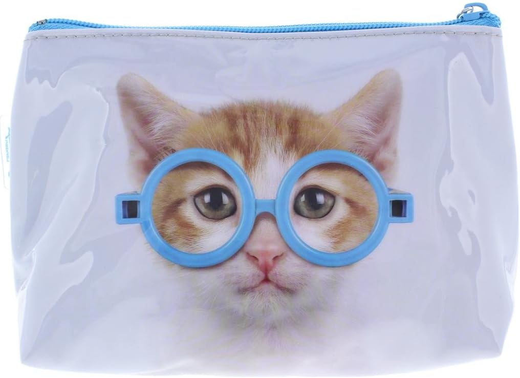 Necessär, Katt med Glasögon Motiv - Catseye