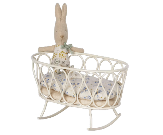 Miniatyr, Vagga med madrass, My, Offwhite - Maileg