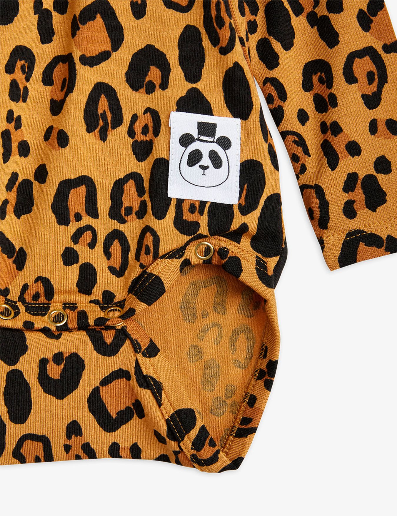 Basic Leopard Omlottbody, Beige - Mini Rodini