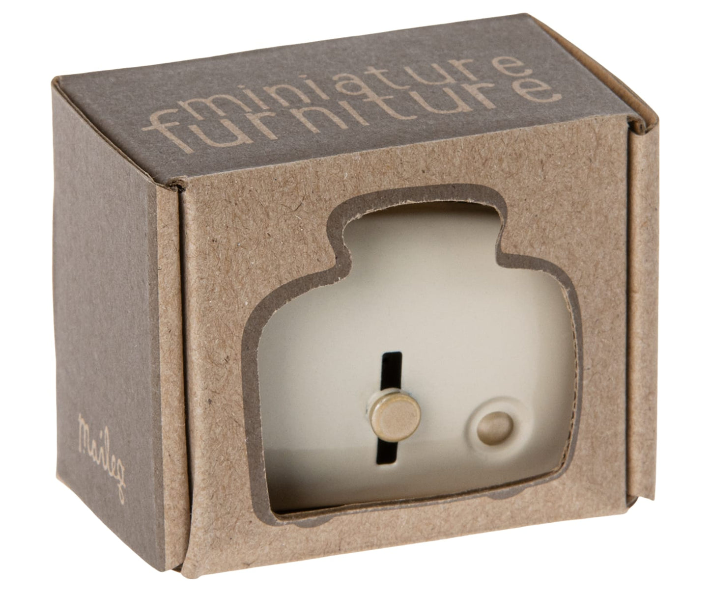 Miniatyr, Brödrost Rostat Bröd 4,5 cm, Mus, Off White - Maileg