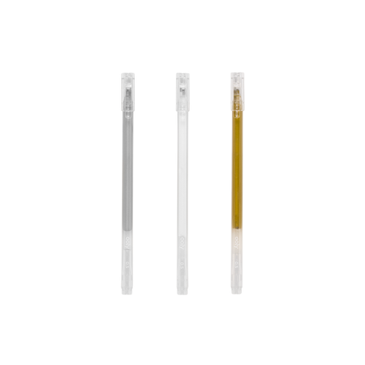 Gelpennor, Modern, Guld, Vit, Silver - Ooly