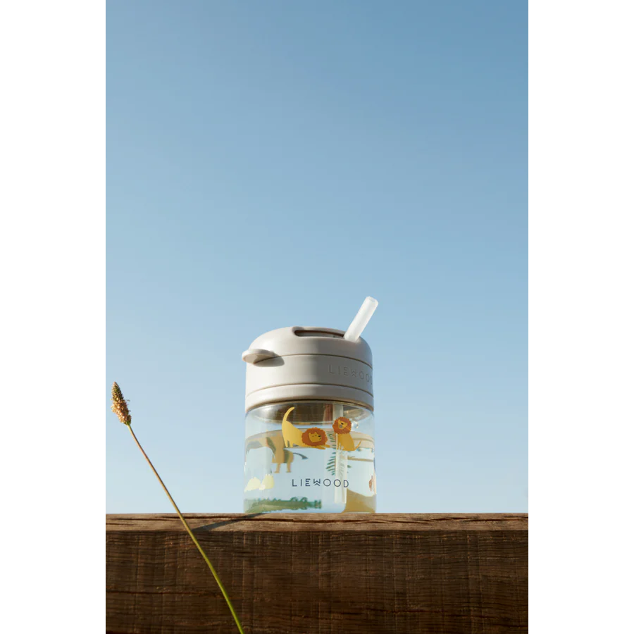 Sugrörsmugg 280ml, Pavia Tritan, All Together/Sandy - Liewood